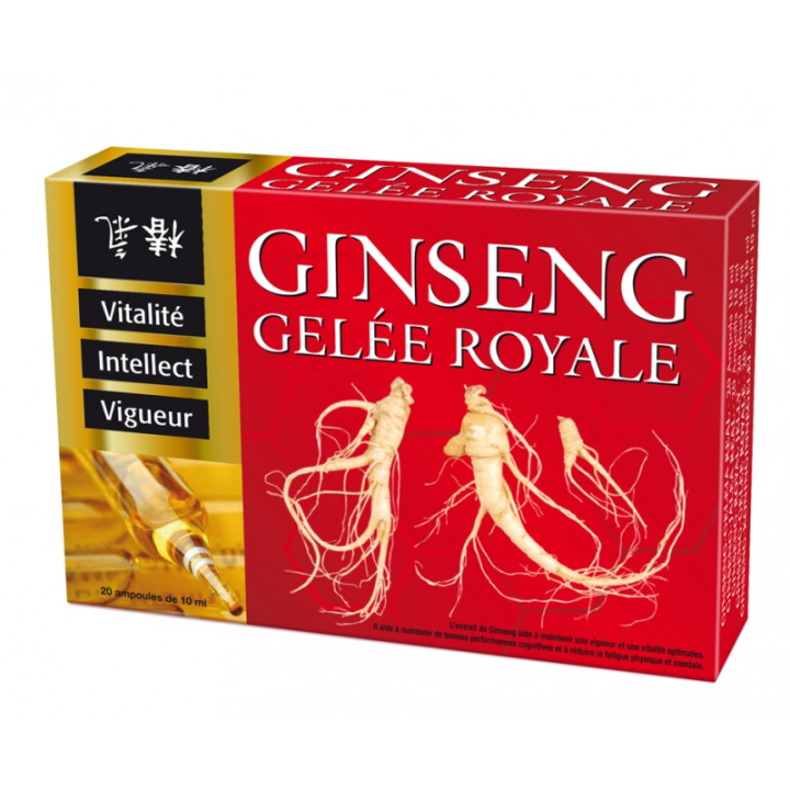 Ginseng Gelée Royale Ampoules - Tonus physique et intellectuel