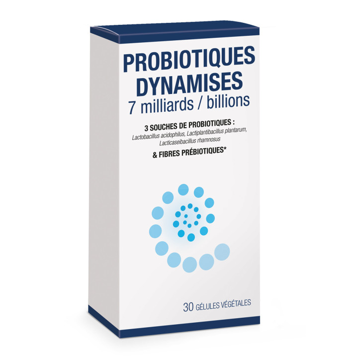 Probiotiques Dynamisés - 7 milliards de ferments lactiques - 30 gélules